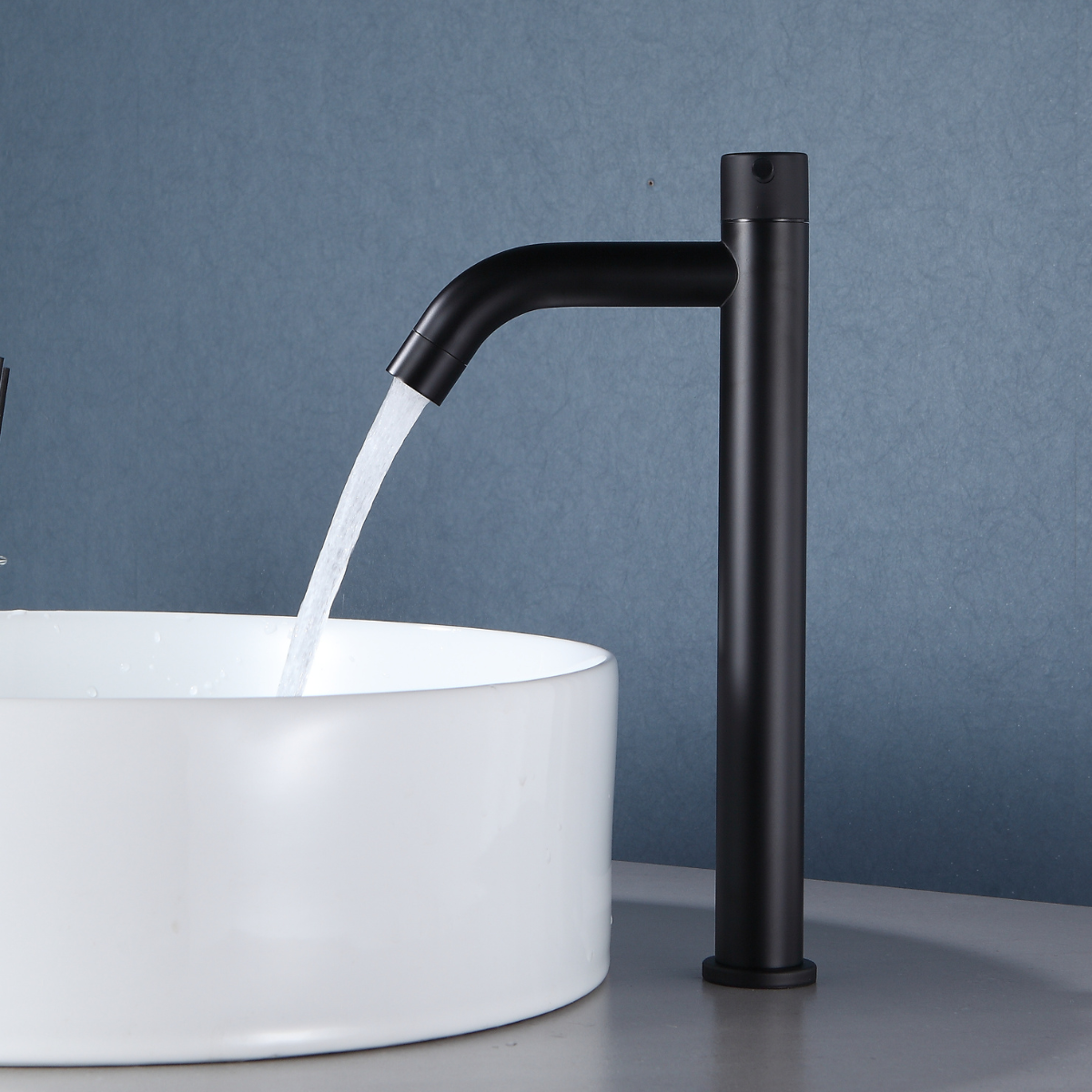 XSMF-8622 - Torneira Bica Alta Preta para Banheiro - Imagem 3