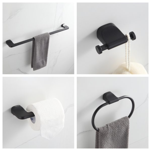 Kit 97900 - Kit de Acessórios Para Banheiro Preto - Imagem 3