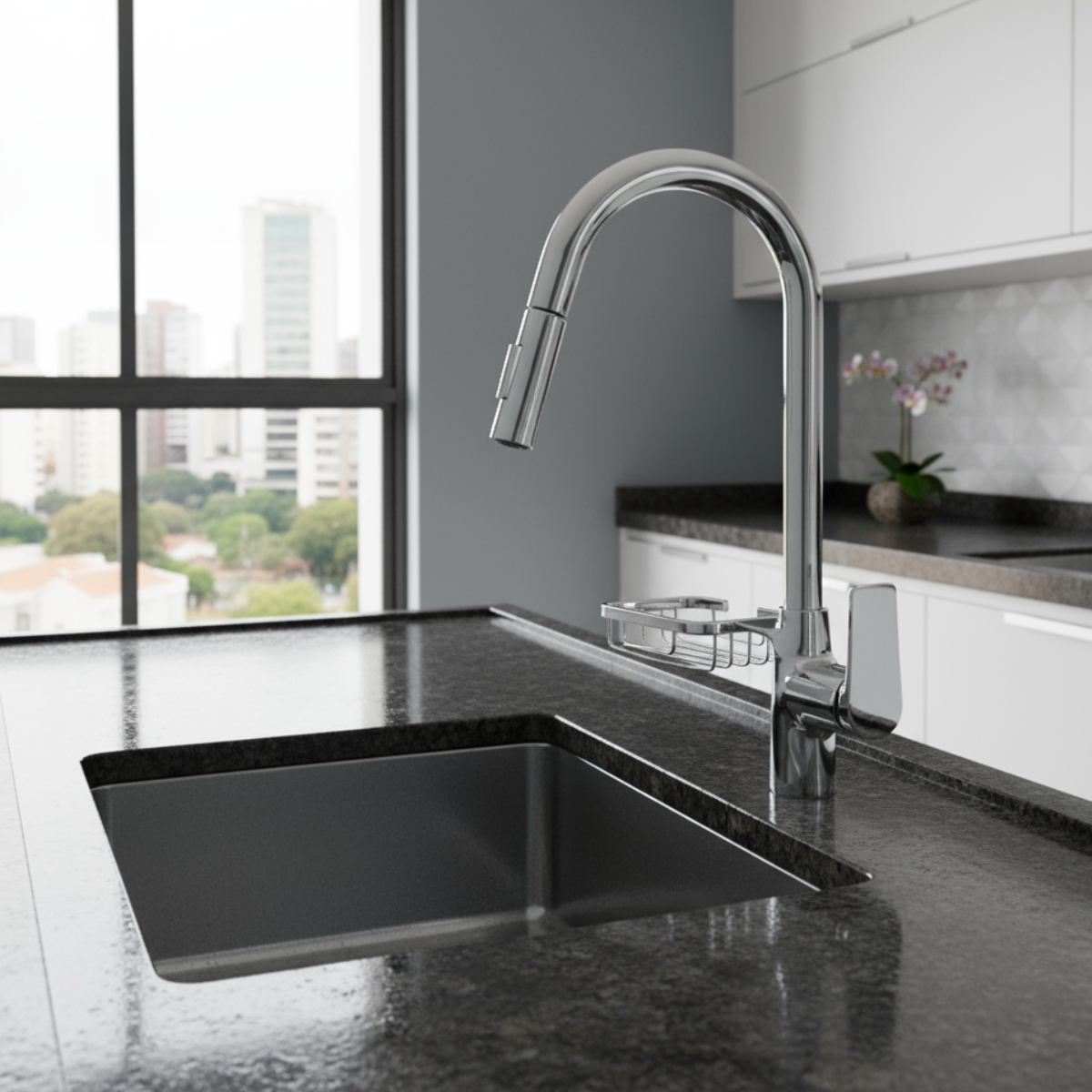 QSC-F6013 - Torneira Extensível com Porta Esponja - Imagem 3