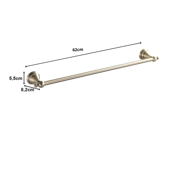 91101 - Suporte para Toalha de Banho Antigo Bronze 62cm - Imagem 8
