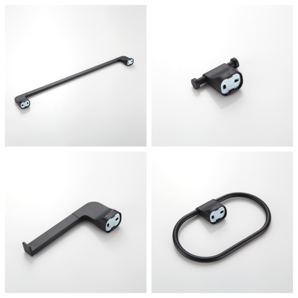 Kit 97900 - Kit de Acessórios Para Banheiro Preto - Imagem 5