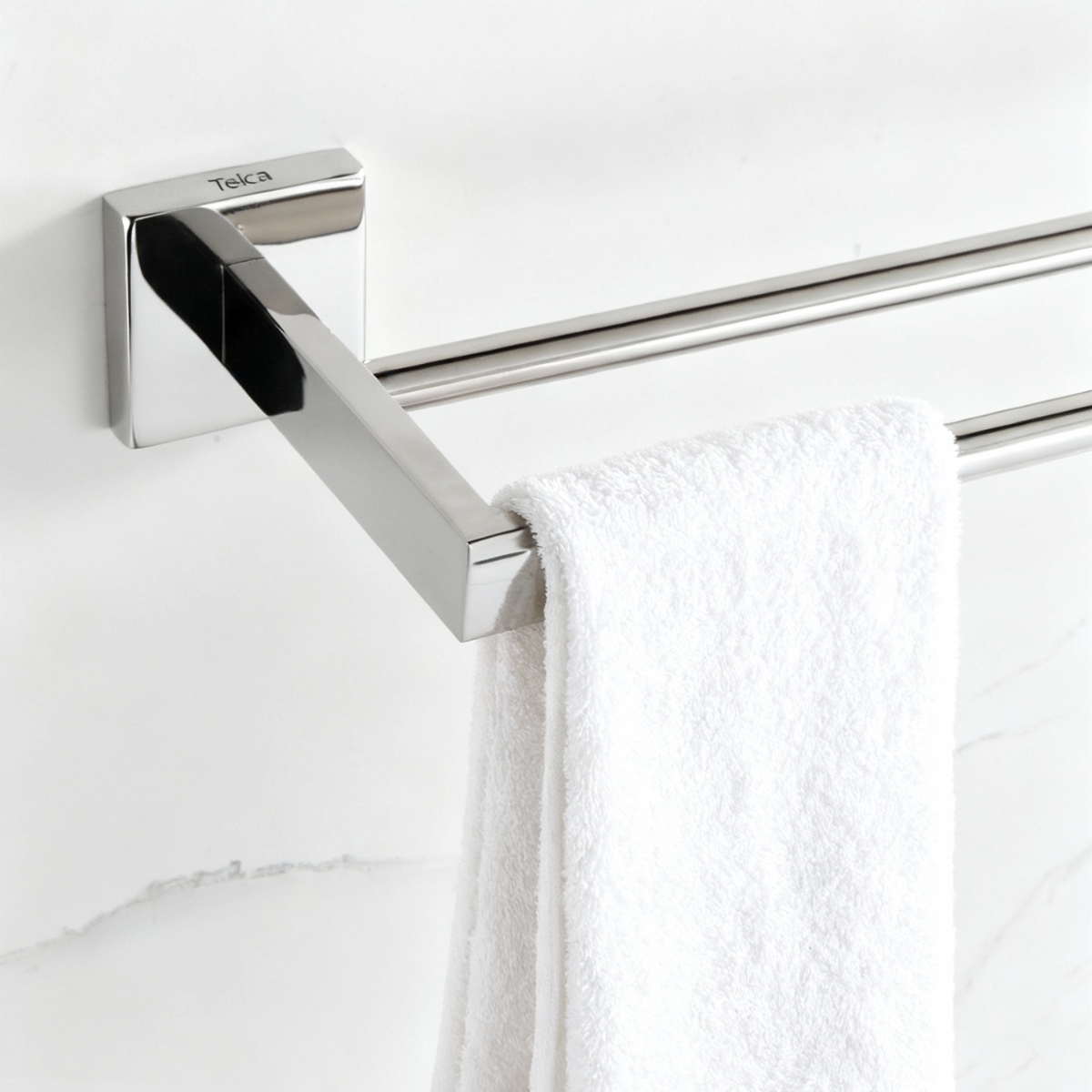 74302 - Toalheiro Duplo Cromado Aço Inoxidável - Imagem 4