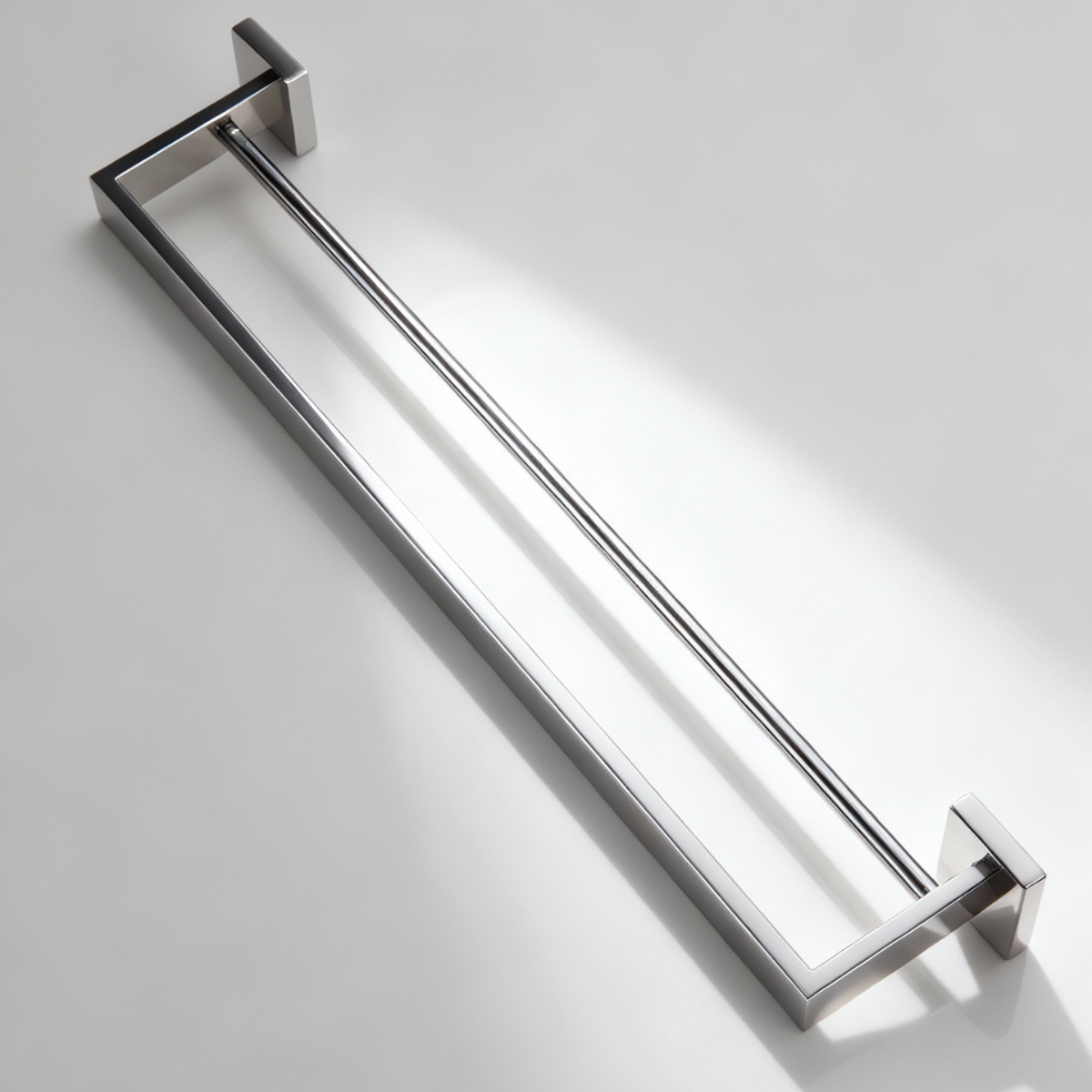 74302 - Toalheiro Duplo Cromado Aço Inoxidável - Imagem 2