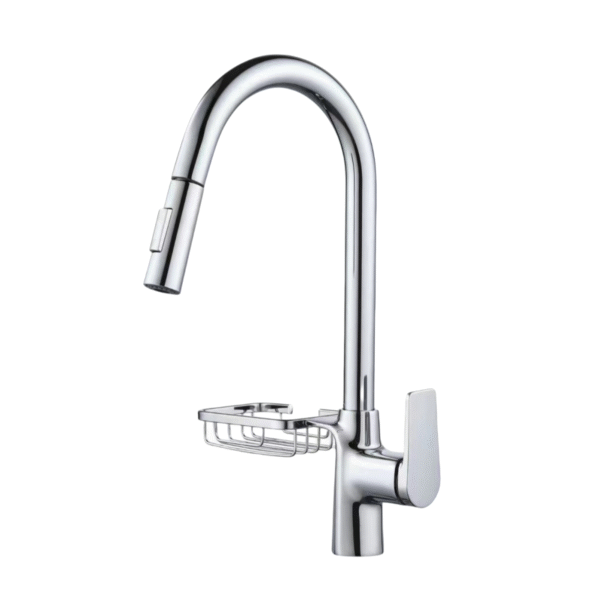 QSC-F6013 - Torneira Extensível com Porta Esponja - Cromado