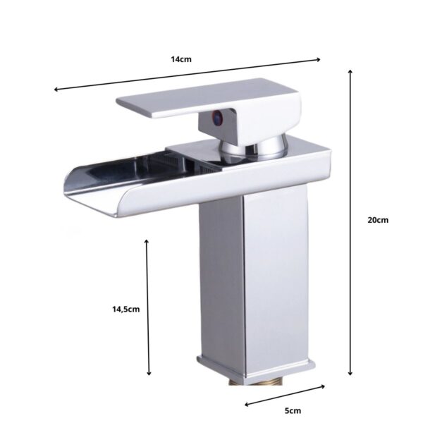 QSM-F1011 - Torneira Misturador Cascata Baixa Cromada - Image 7