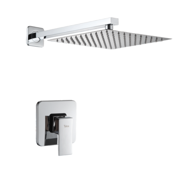 QL-8009 - Chuveiro com Volante Quadrado À Gás - Cromado