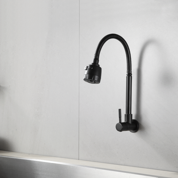 Torneira de Água Fria para Cozinha Flexível com Arejador - Imagem 9