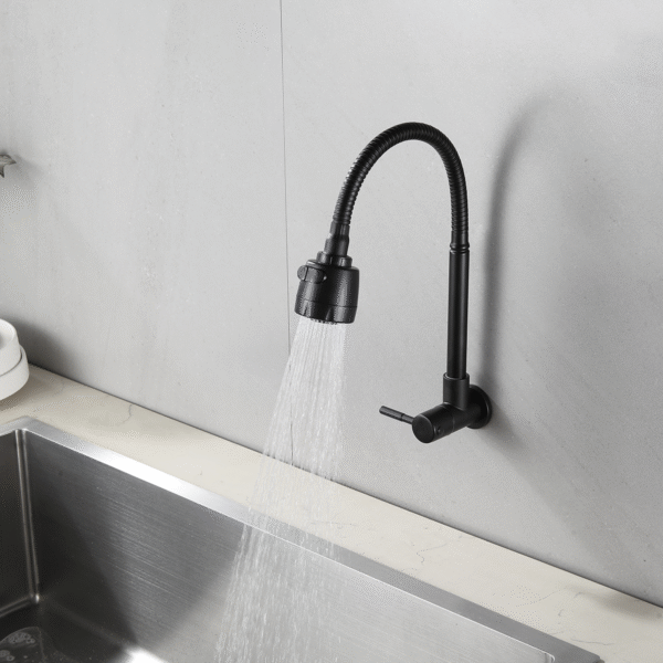 Torneira de Água Fria para Cozinha Flexível com Arejador - Imagem 10