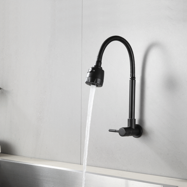 Torneira de Água Fria para Cozinha Flexível com Arejador - Imagem 11