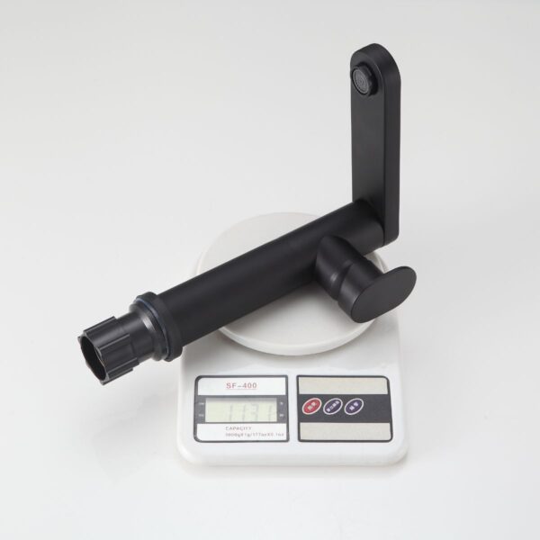 QSM-B9011 - Torneira Alta Misturador Monocomando Preto Fosco - Imagem 6