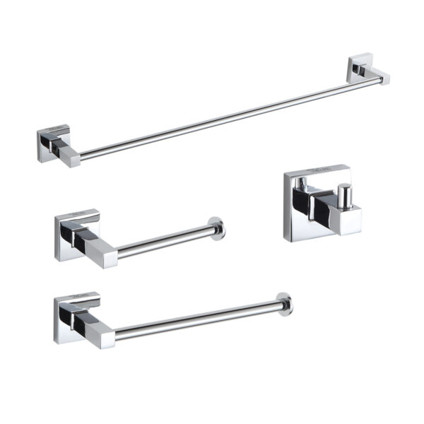 Kit 97600 - Kit de Acessórios Para Banheiro Cromado - 97600 - Kit Acessórios para Banheiro