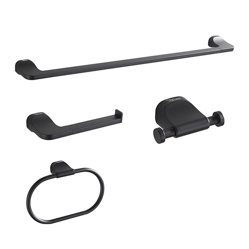 Kit 97900 - Acessórios para Banheiro - Preto - Fosco