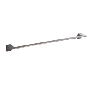 19801 - Suporte para Toalha de Banho Cinza Escovado 60cm - 19801 - Toalheiro