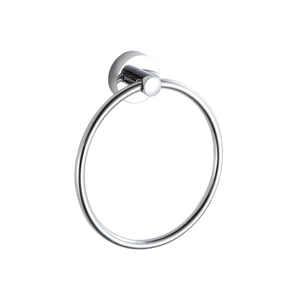 61211 - Porta Toalha De Rosto em Argola Cromada - 61211 - Porta Toalha