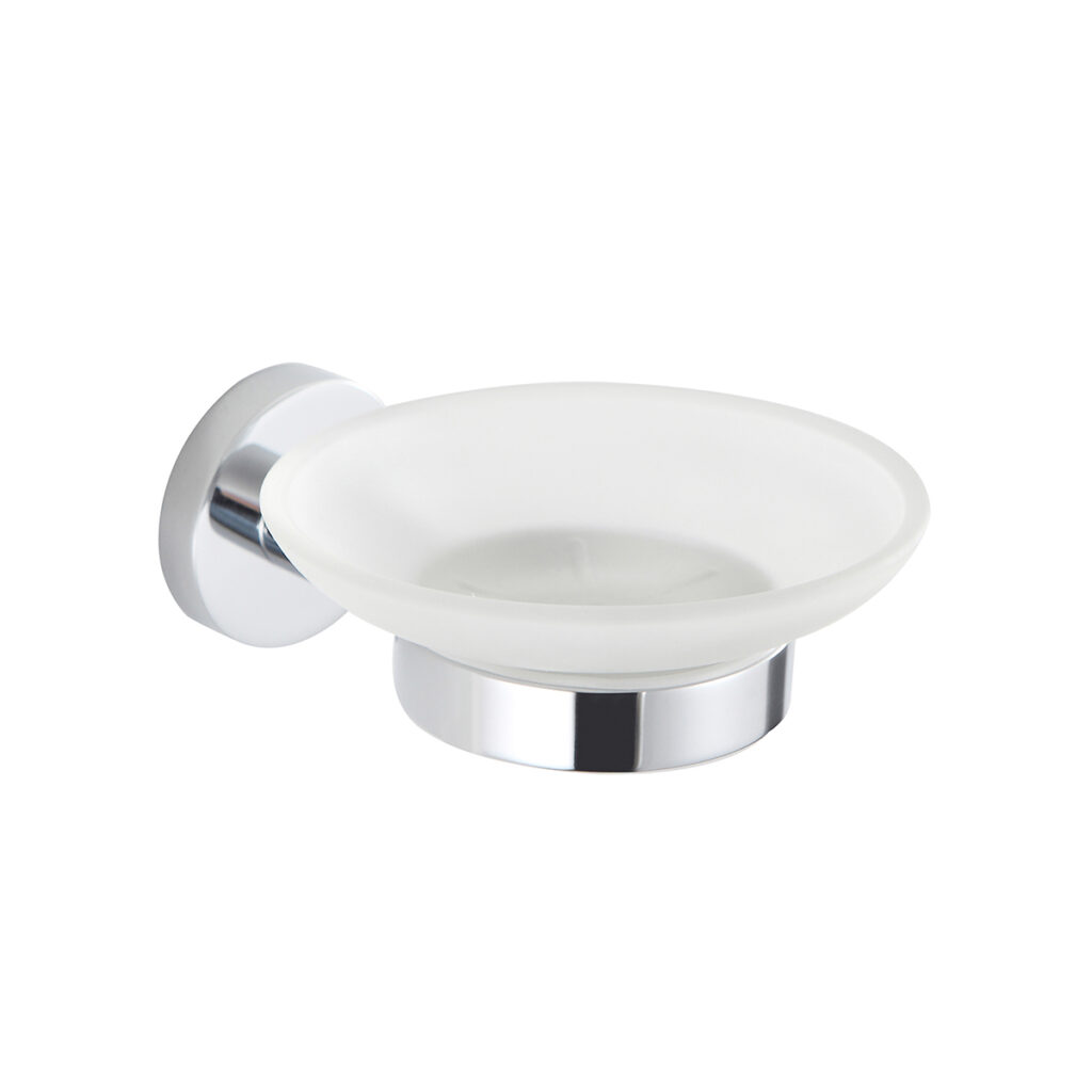 62308 - Saboneteira em Vidro para Parede Cromado