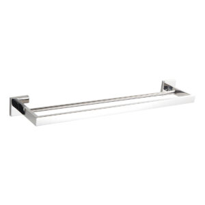 74302 - Toalheiro Duplo Cromado Aço Inoxidável - 74302 - Porta Toalha Duplo
