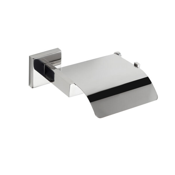 74310A - Suporte Papel Higiênico com Tampa Cromado - 74310A - Papeleira