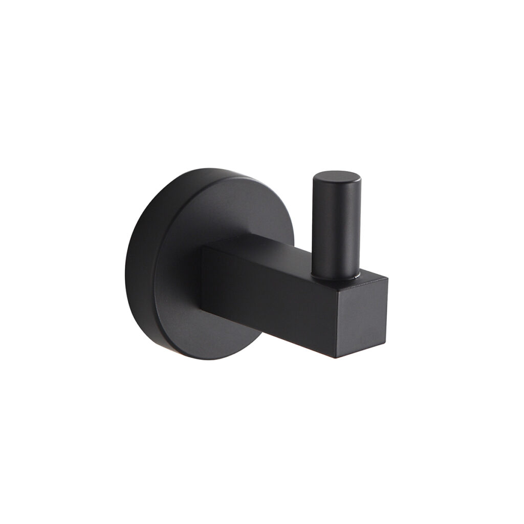 75505B - Cabideiro para Banheiro Preto Fosco