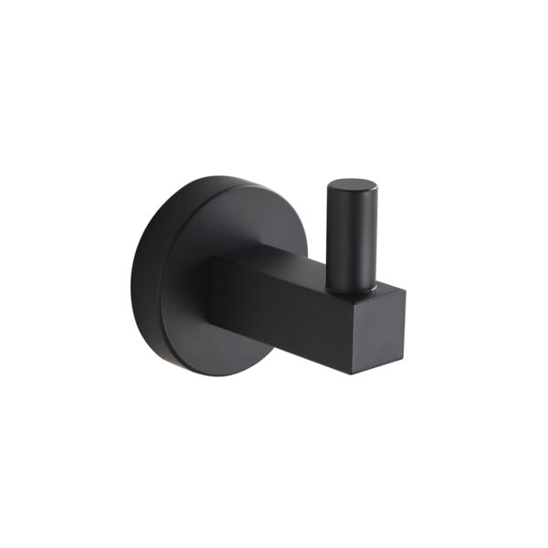 75505B - Cabideiro para Banheiro Preto Fosco - 75505B - Cabideiro