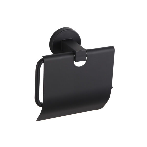 75510B - Porta Papel Higiênico Preto Fosco - 75510B - Papeleira