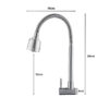 Torneira de Água Fria para Cozinha Flexível com Arejador - Imagem 12