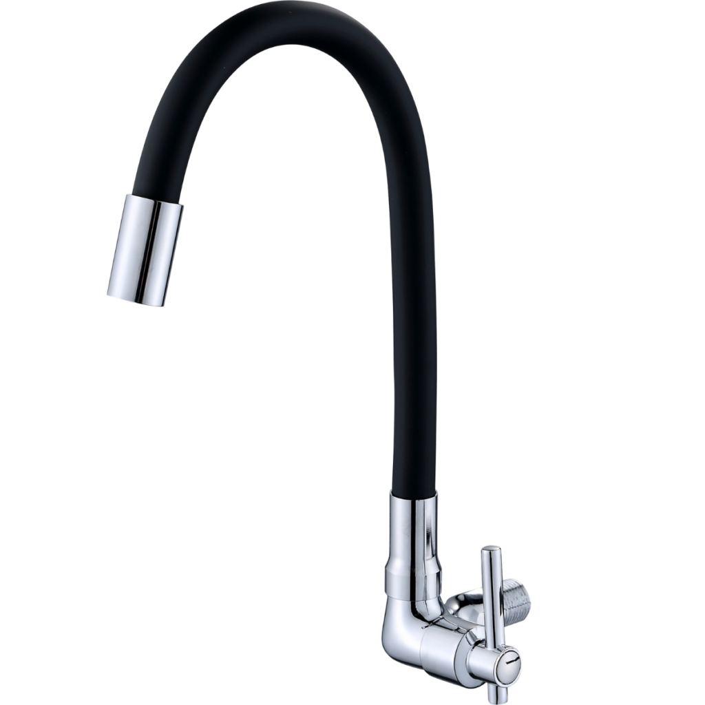 XSCF-8633 - Torneira Flexível Cromado com Preto de Parede