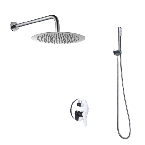 QL-8002 -Chuveiro Redondo a Gás com Ducha - Cromado