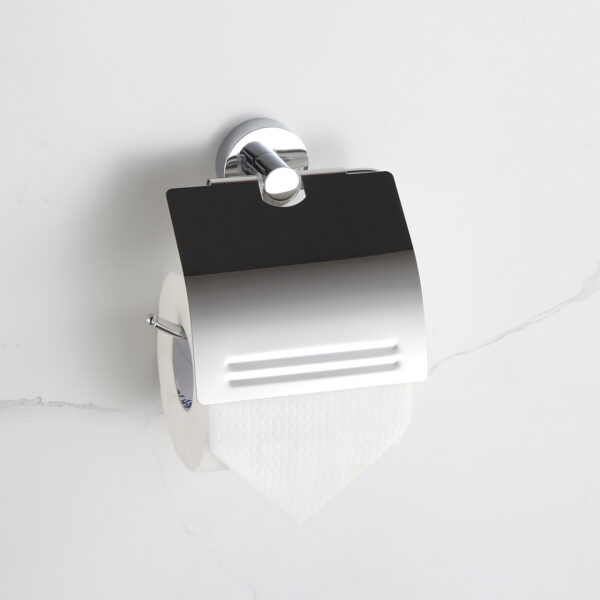 61210 - Suporte para Papel Higiênico Com Tampa Cromado - Image 2