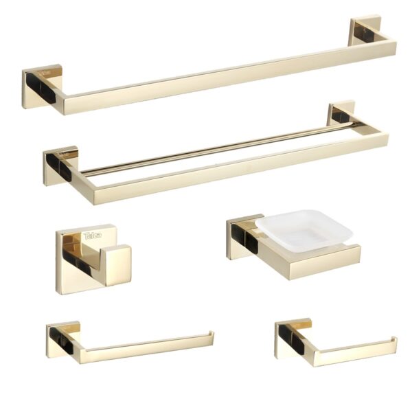 74300G - Acessórios para Banheiro - Dourado - Brilhante