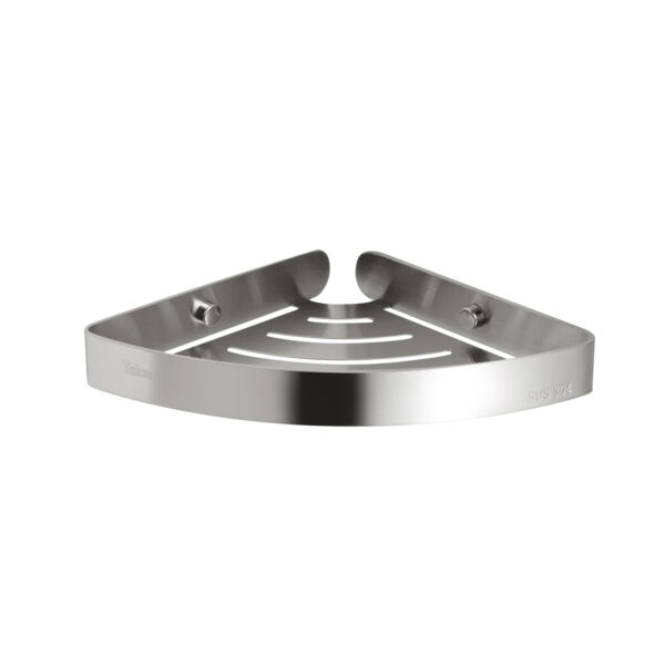 Prateleira de Canto em Aço Inox Triangular - Escovado