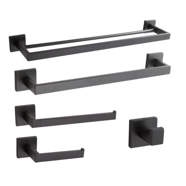 74300B - Acessórios para Banheiro - Preto Fosco