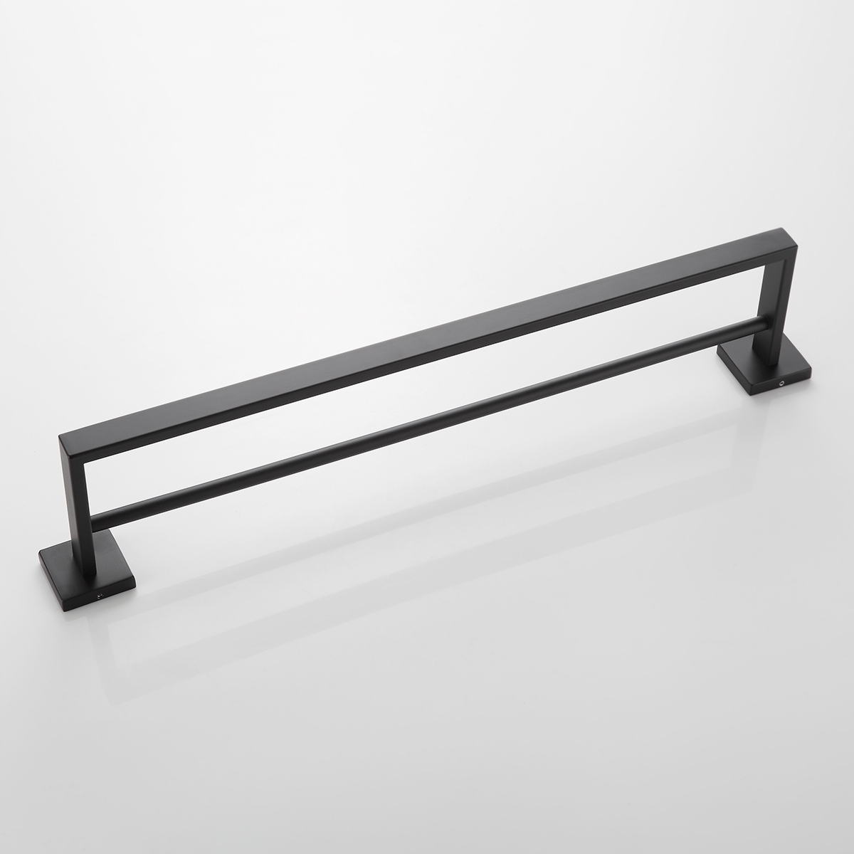 Toalheiro Duplo 61cm Porta Toalhas Preto Aço Inox - Imagem 6