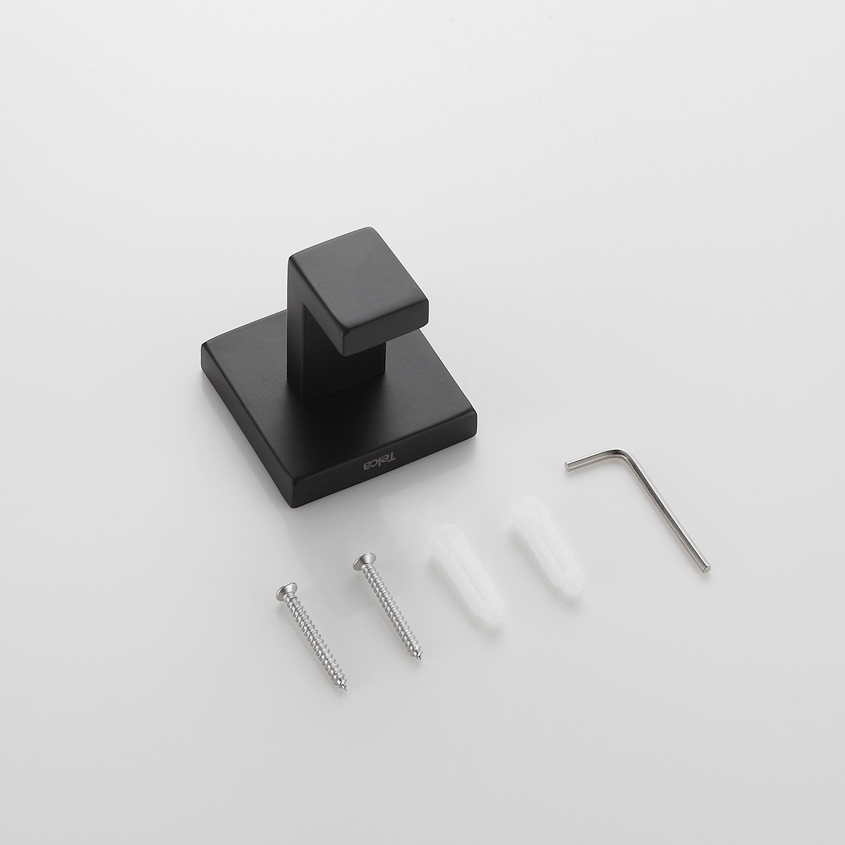 Cabideiro Para Banheiro Suporte Gancho Aço Inox Preto - Imagem 8