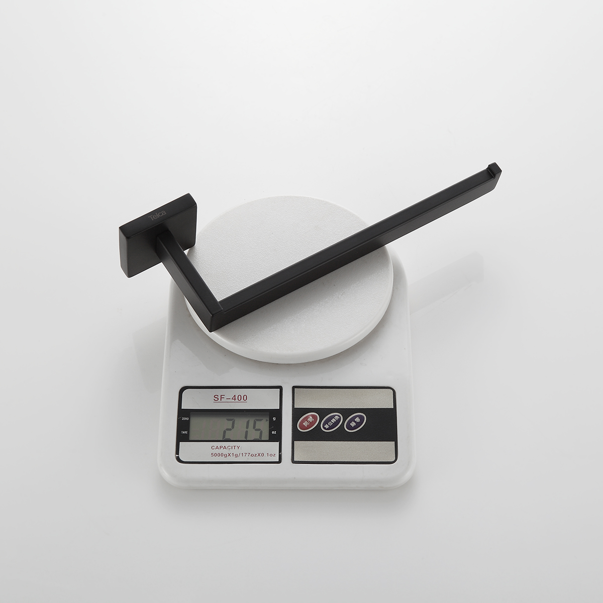 Toalheiro De Rosto Porta Toalha De Mão Bastão Preto 26cm - Imagem 9