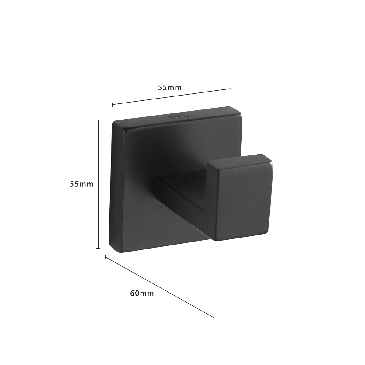 Cabideiro Para Banheiro Suporte Gancho Aço Inox Preto - Imagem 10