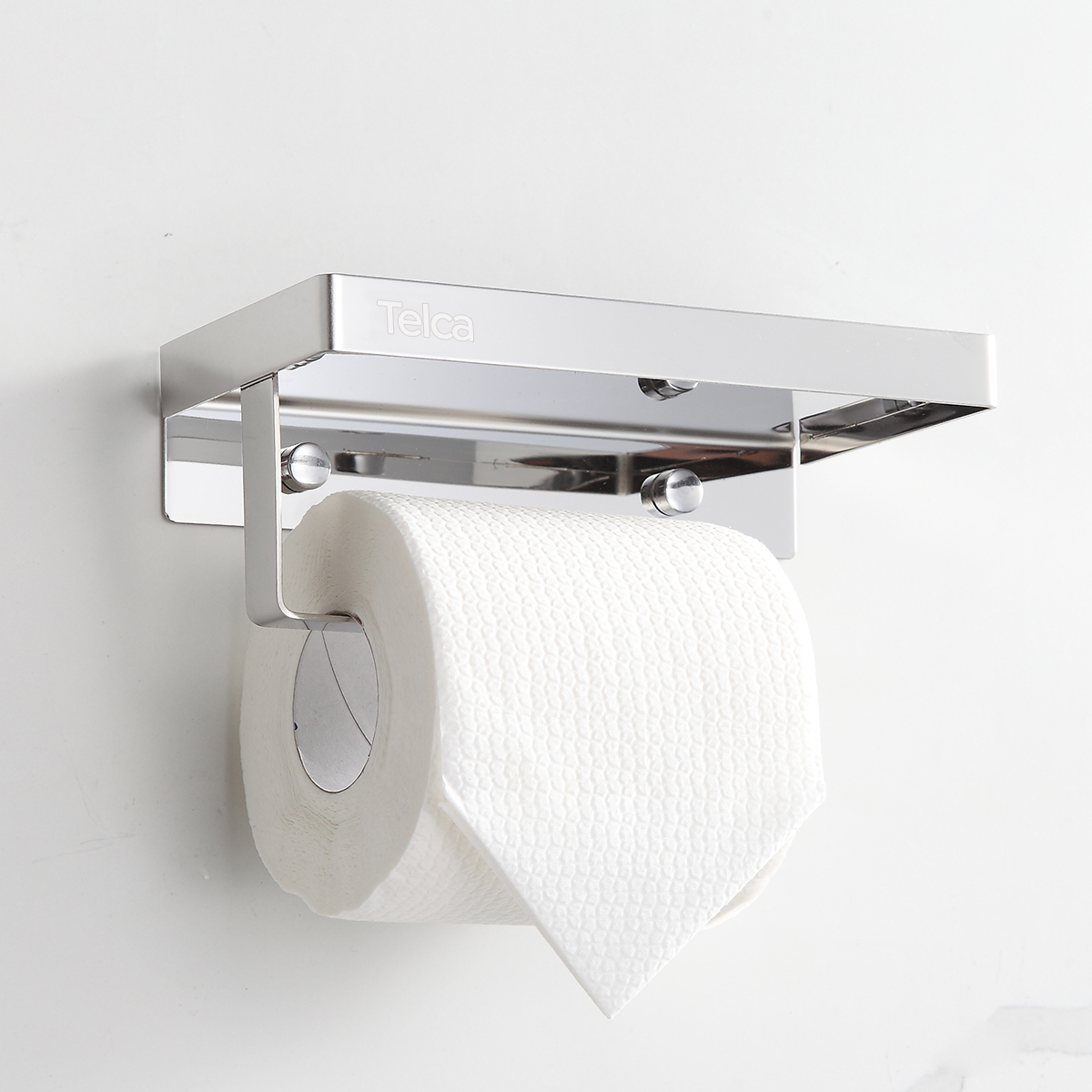 Papeleira Com Suporte Para Celular Em Aço Inox - Imagem 3