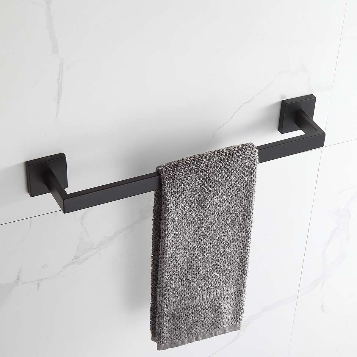 Toalheiro Porta Toalha De Banho 45,8cm Aço Inox Preto - Imagem 3