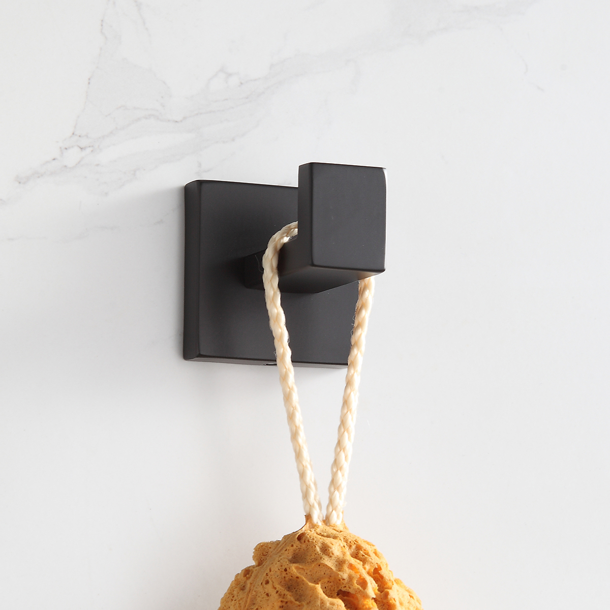 Cabideiro Para Banheiro Suporte Gancho Aço Inox Preto - Imagem 3