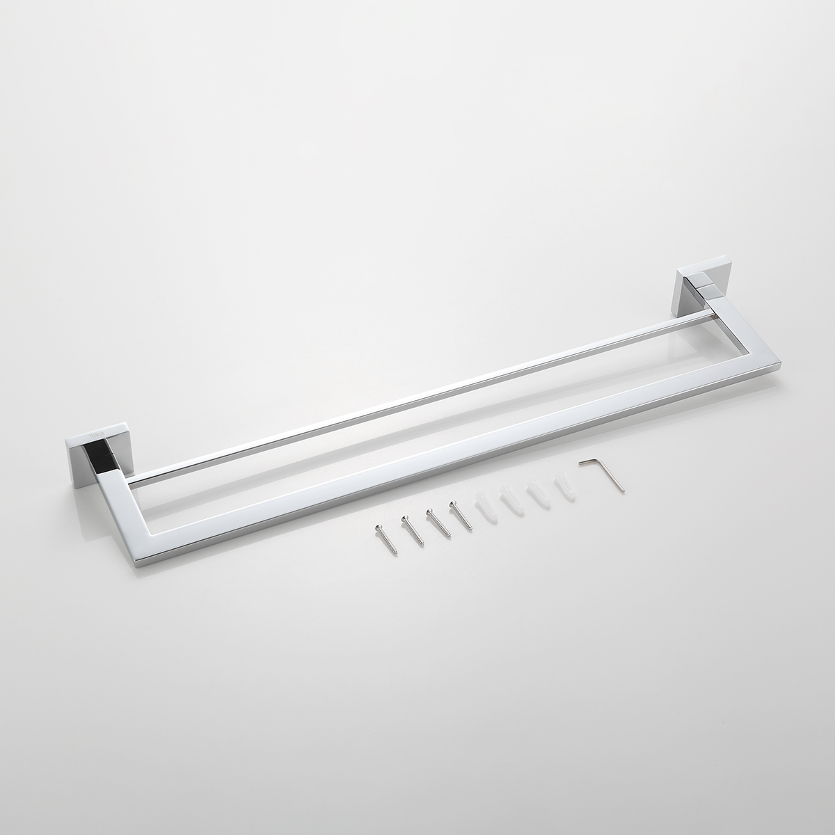 Toalheiro Duplo De Banho Aço Inox Cromado Brilhante - Imagem 6