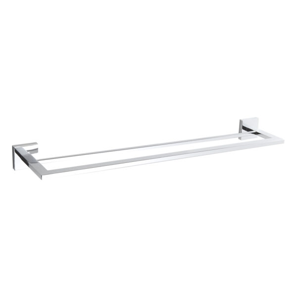 Toalheiro Duplo De Banho Aço Inox Cromado Brilhante