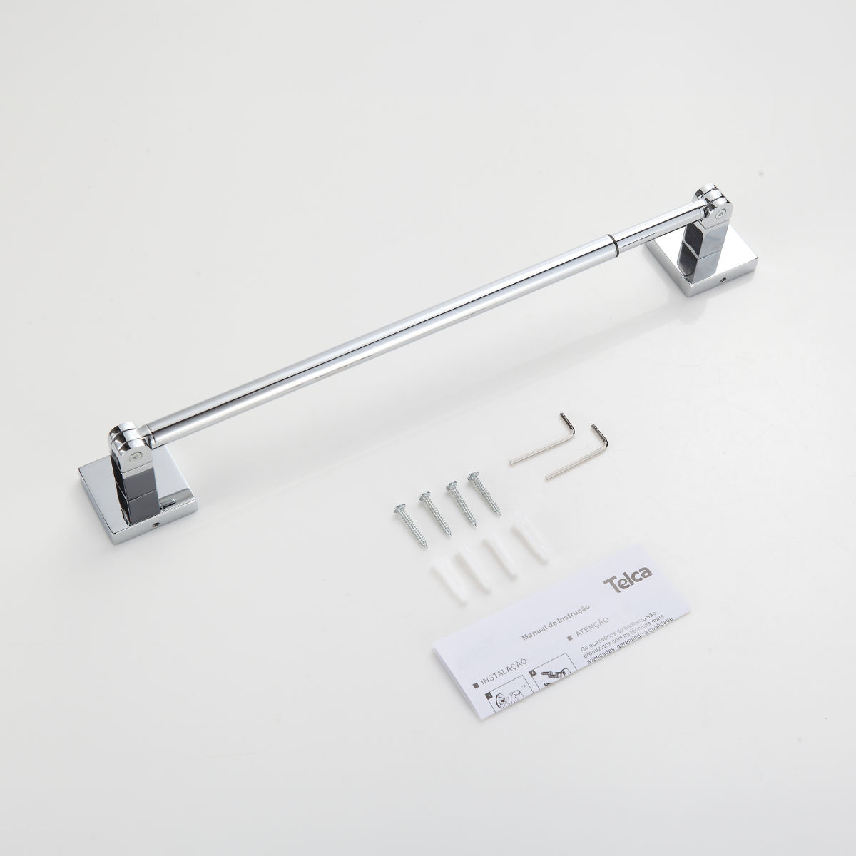 87002 - Toalheiro Extensível Articulado Cromado Brilhante – Telca - Imagem 8