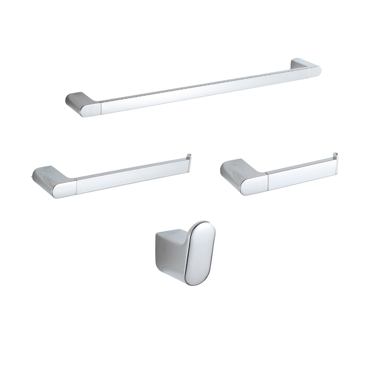 99100C Kit de Acessórios Para Banheiro 4 Peças Cromado Brilhante – Telca