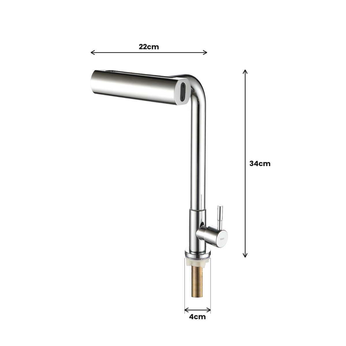 XSCF-8648C - Torneira Flexível Água Fria Cozinha Com Ducha Para Bancada Telca - Imagem 8