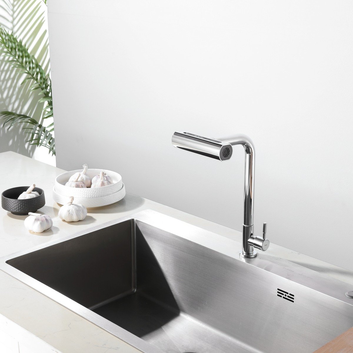 XSCF-8648C - Torneira Flexível Água Fria Cozinha Com Ducha Para Bancada Telca - Imagem 4
